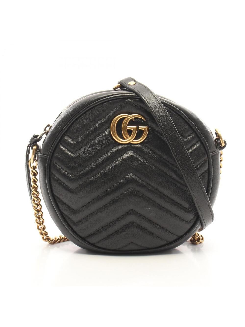 Gucci Gg Marmont Round Mini Chain #344529G72B